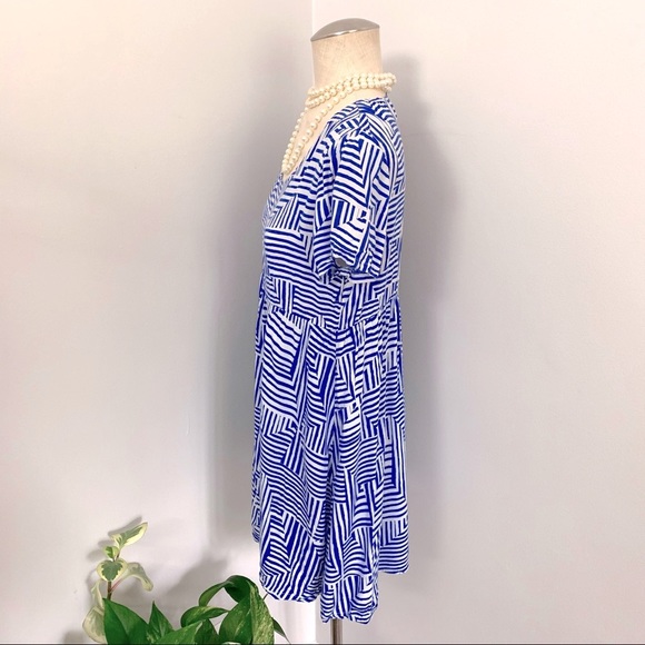 Blue Geometric American Apparel Smock Dress (XS/S) - Picture 4 of 10